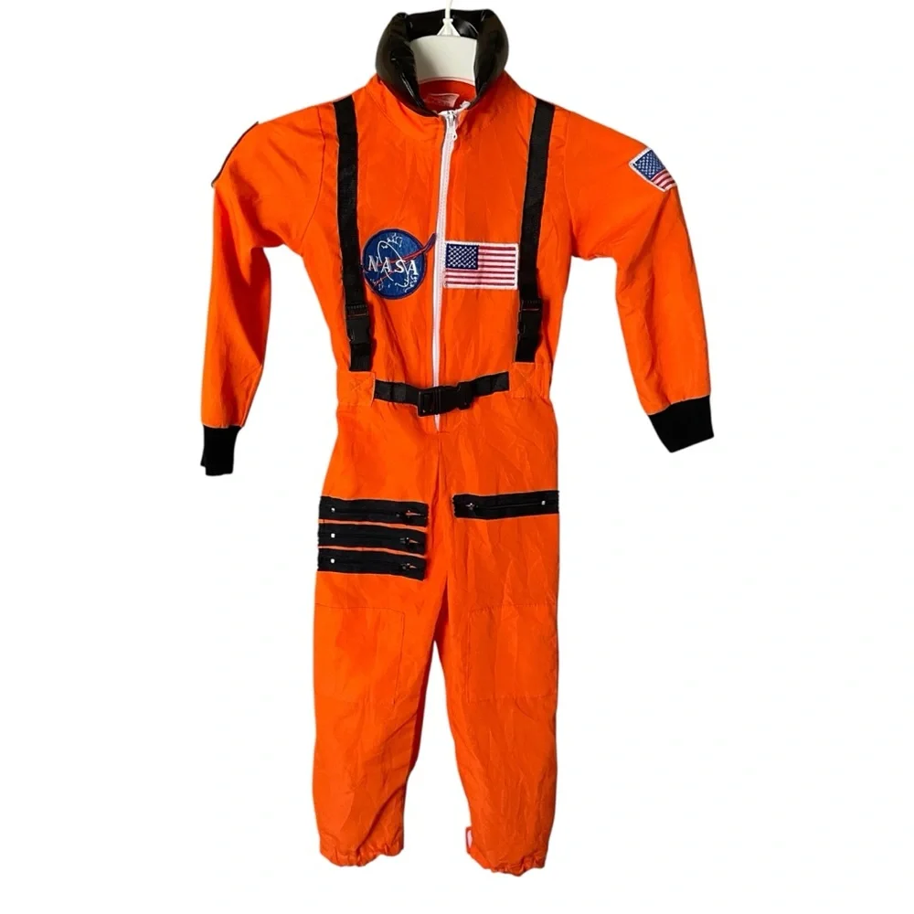 NASA Orange Flight‎ Suit Jumpsuit with Patches